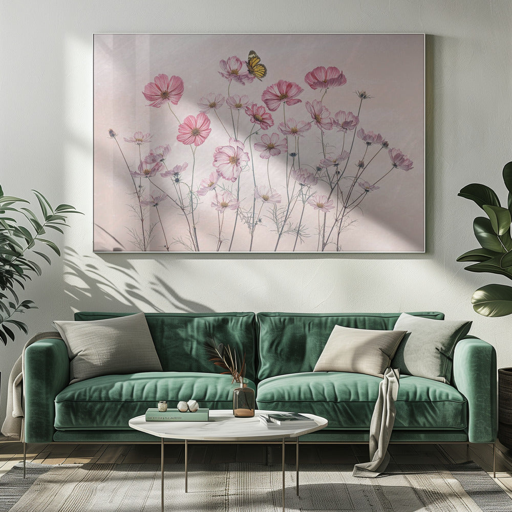 Cosmos and Butterfly Wall Artwork 0