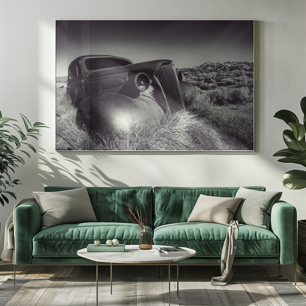 Artwork- Disposed-Car-34" x 22" Metalinches-Metal