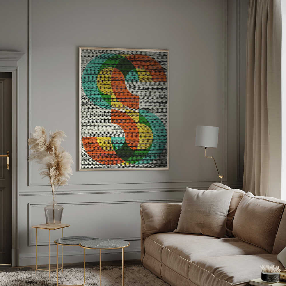 Wall art Colorful Stripe Illusion