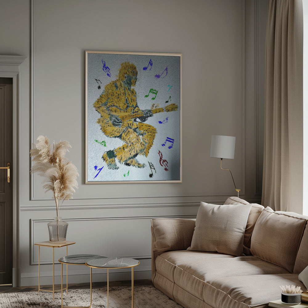 Guitarist Music Notes Wall Artwork 0