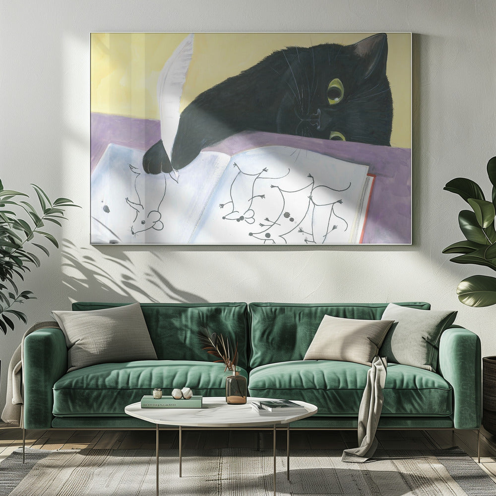 canvas prints Feline Imagination20X16inches- White Frame