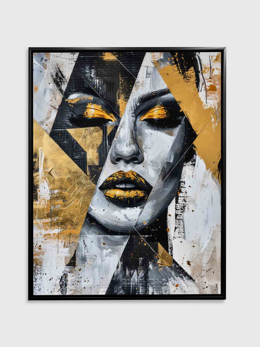Gold & Black Face I