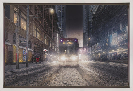 Winter Time Wall Artwork In Black Floating Frame