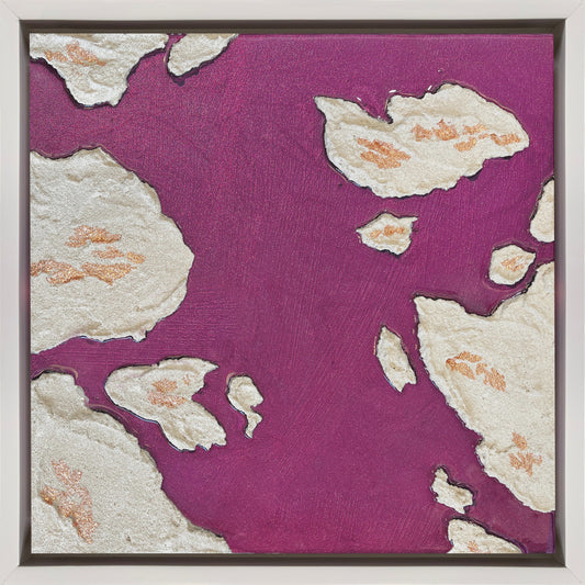 Aubergine Islands Wall Artwork In Black Floating Frame