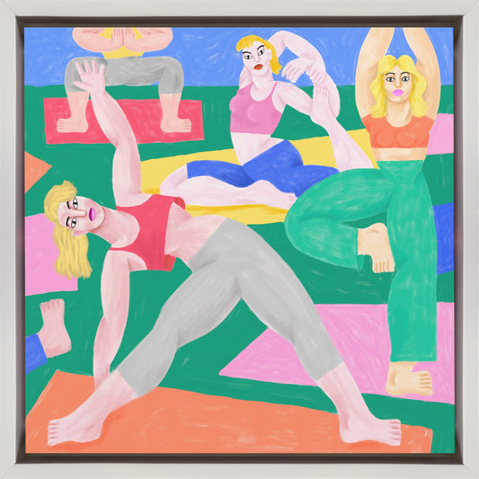 CeÃŒÂpeÌ Yoga Ga Wall Artwork In Black Floating Frame