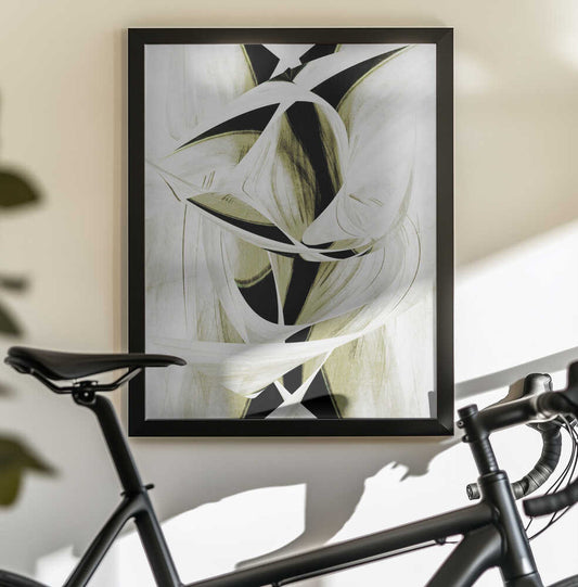 Wall art Intertwined Shapes And Monochromatic Tones