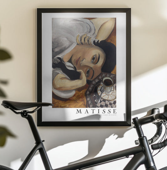 Artwork Lorette Con Una Tazza Di Caffe 1916 Boarder 16X20-inches