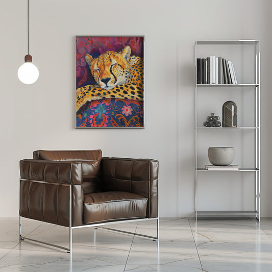 Wall art Resting Cheetah