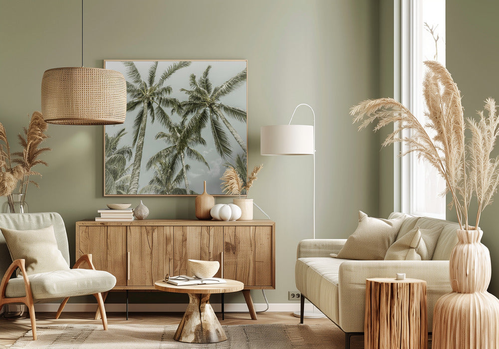 Lovely Vintage Palm Trees Wall Artwork 0