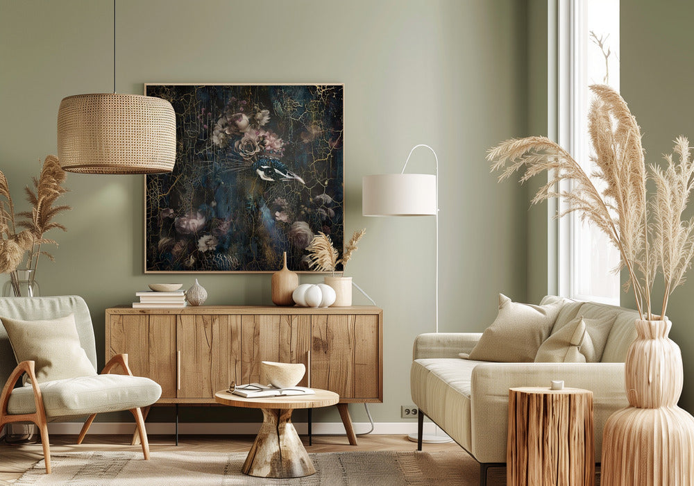 Peacock Animal Vintage Art Illustration Wallart 2 Wall Artwork 0