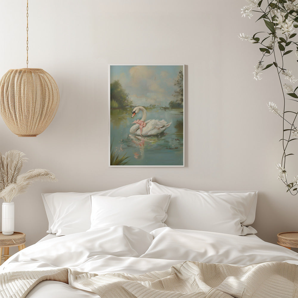 Vintage Swan Coquette Wall Artwork 0