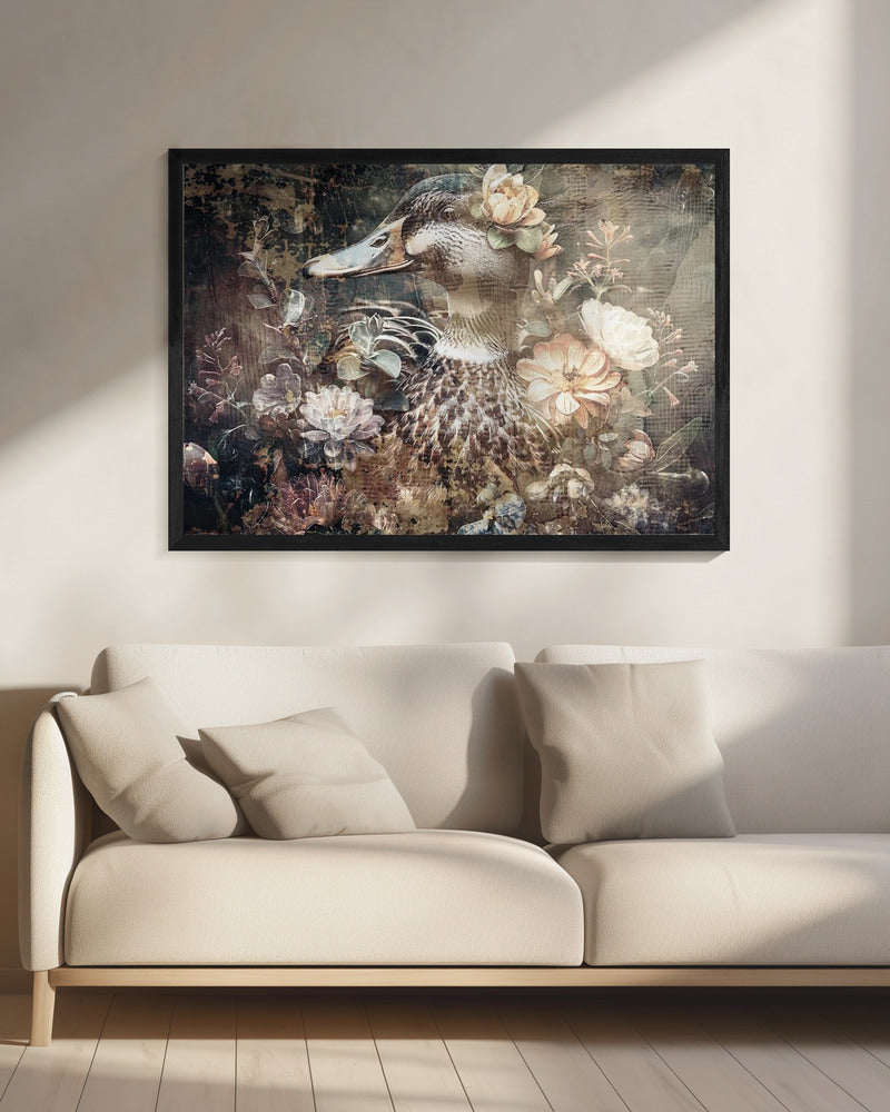 Duck Animal Vintage Art Illustration Wallart 06 Wall Artwork 0