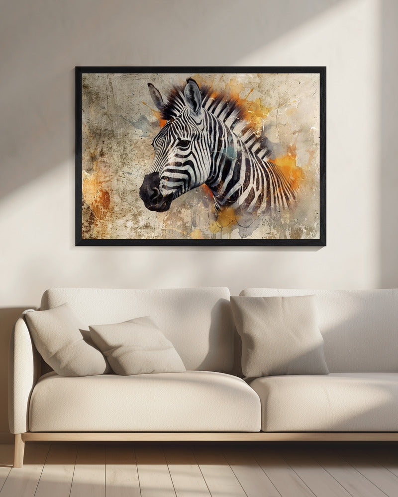 Zebra Animal Vintage Art Illustration Wallart 06 Wall Artwork 0