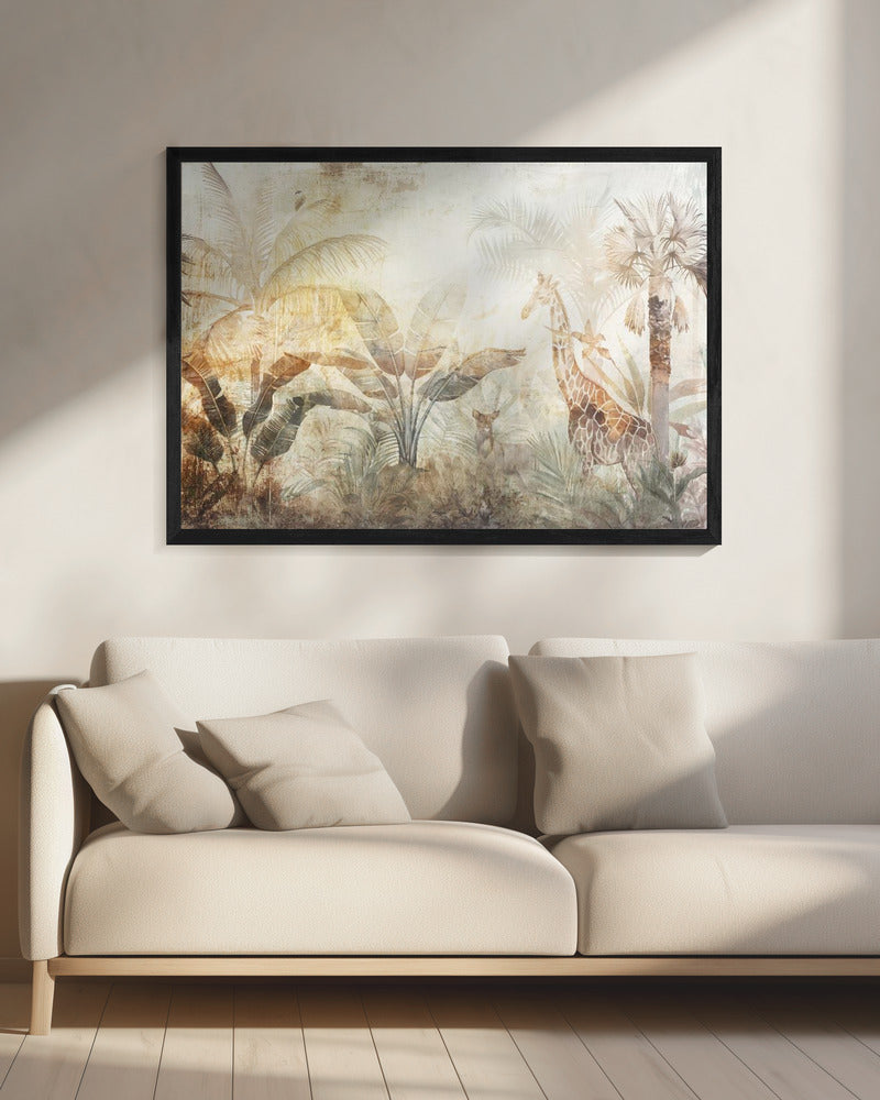 Jungle Leaves Art Illustration Wallart 06 Wall Artwork 0