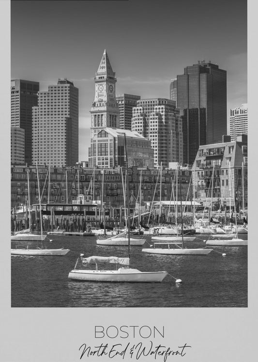 Wall Art BOSTON Skyline North End & Waterfront