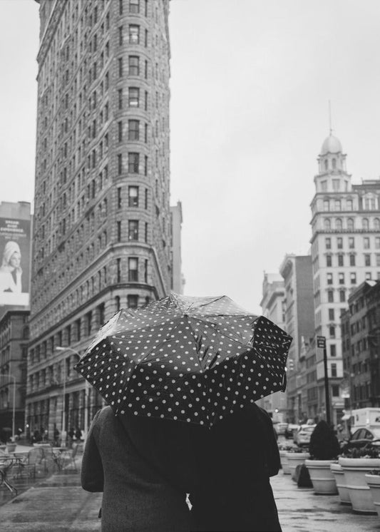 canvas prints Flatiron Rainy Day Ii.24X36inches- Black Frame