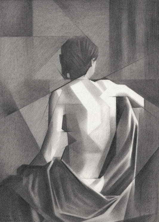 Wall art Study After Eugène Durieus Seated Female Nude - 20-08-21