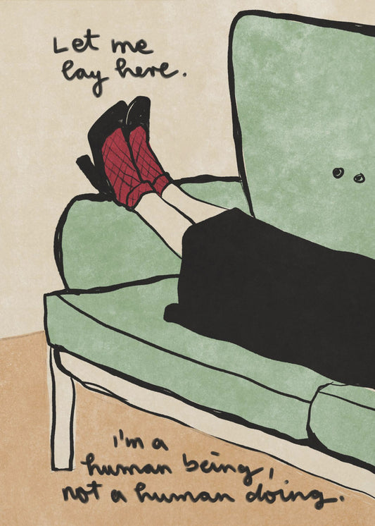 Let me lay here Wall Artwork In Black Floating Frame