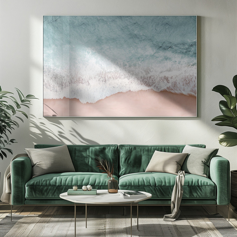 Artwork Beach Vibes III20X16inches- White Frame