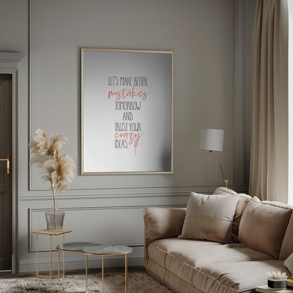 canvas prints MAKE BETTER MISTAKESinches- 
