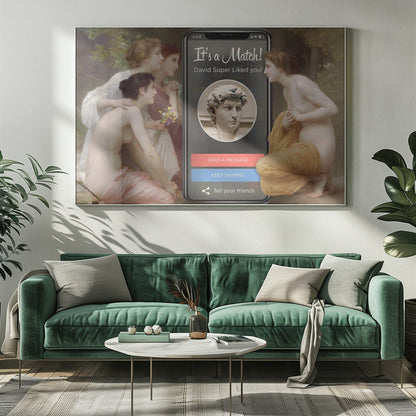 canvas prints David Match20X16inches- White Frame