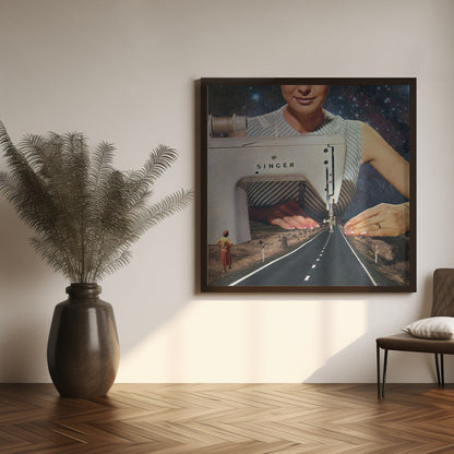 canvas prints This Is How a Road Gets Made. Sewinginches- 
