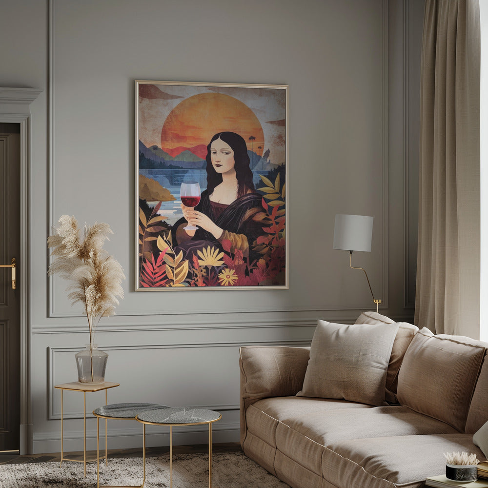 canvas prints Mona Lisa Chill Out  Watercolor Digital Paintinginches- 