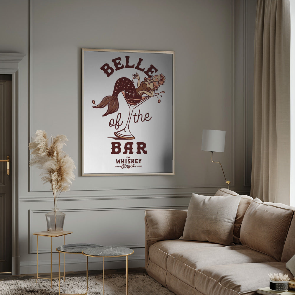 canvas prints Belle Of The Bar Mermaid Pin Up Artinches- 