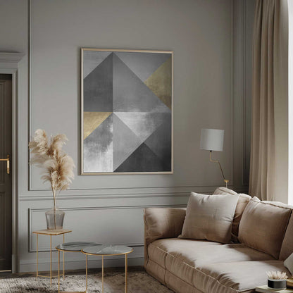 Wall art Gold and silver textures 2