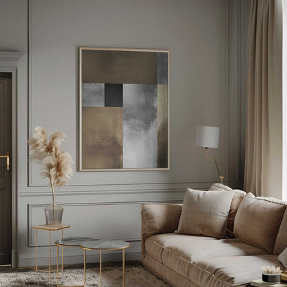 Wall art Gold and silver textures 1