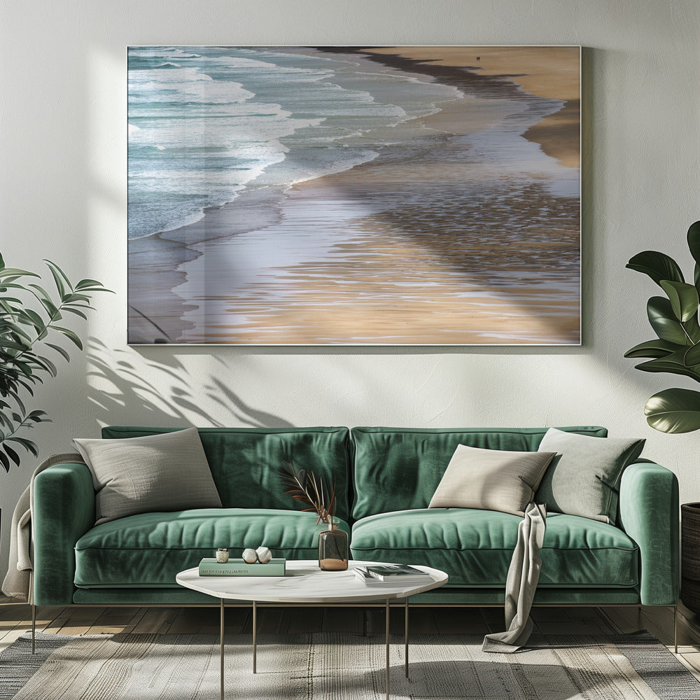 Wall art Here we are-20X16inches-In White Floating Frame