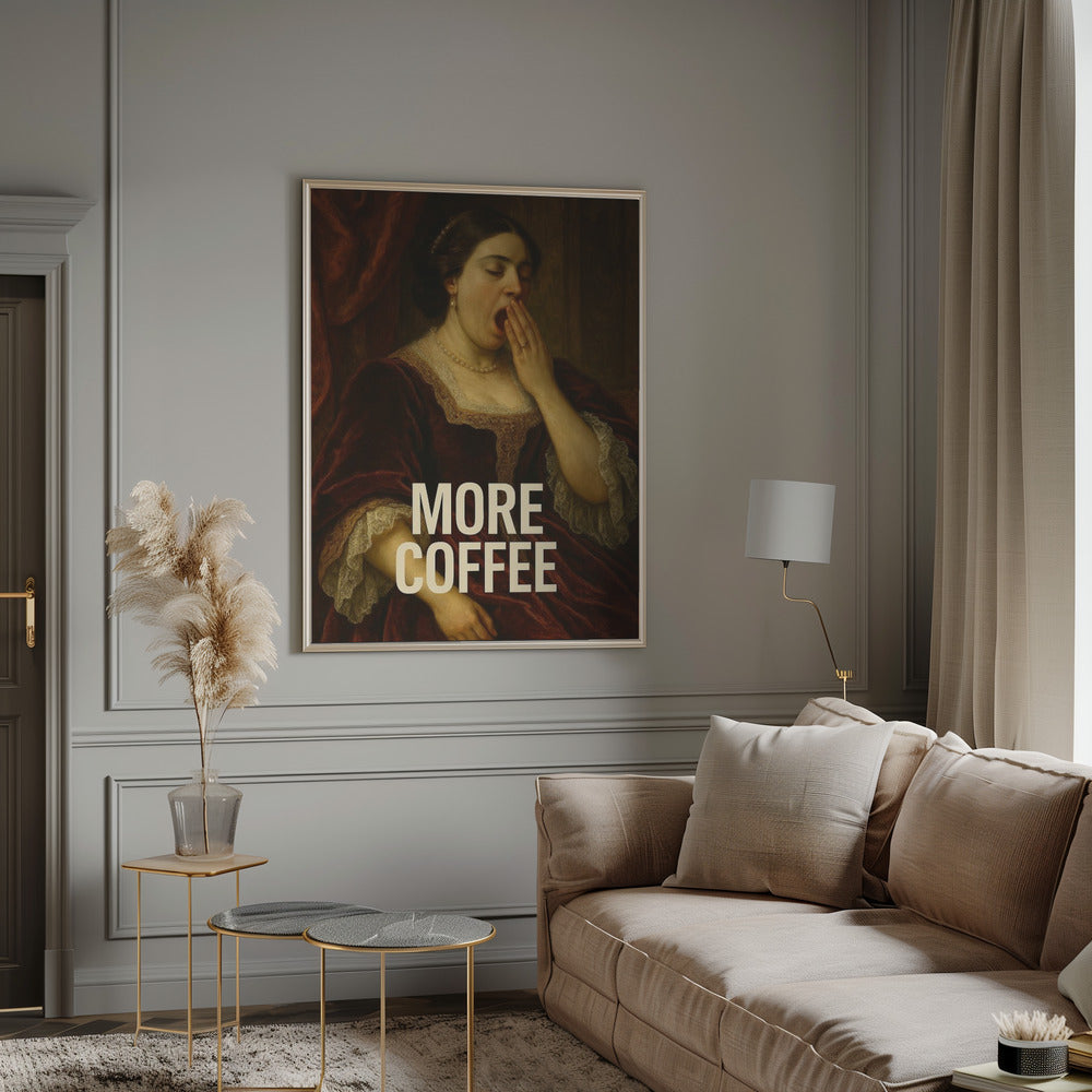 canvas prints Yawning for Coffeeinches- 