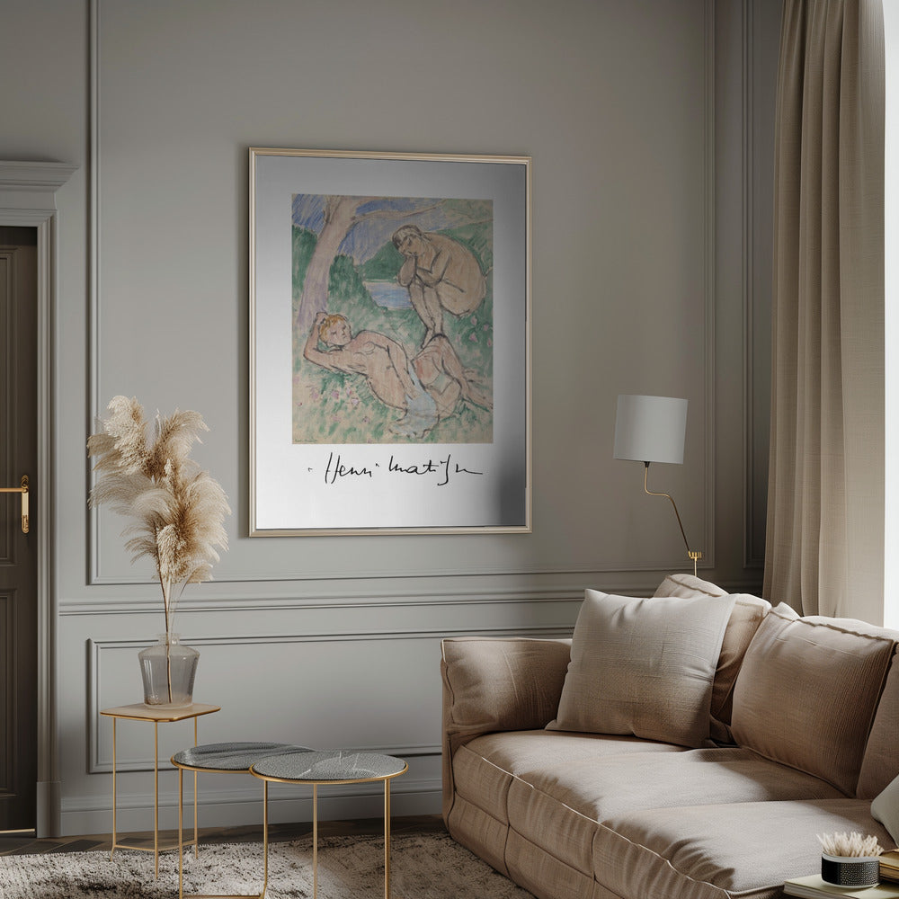 Artwork  Baigneurs Autographed -inches
