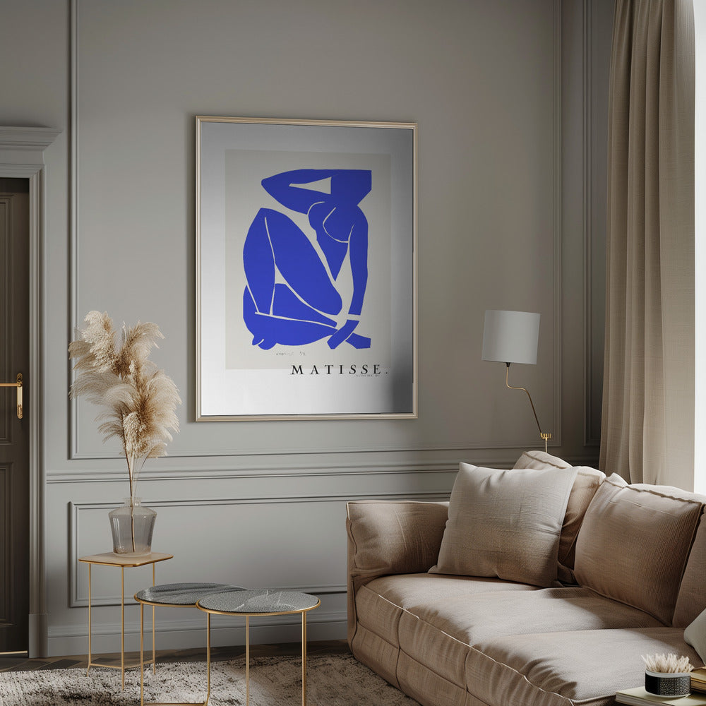 Artwork  Nudo Blu III 1952 Boarder -inches