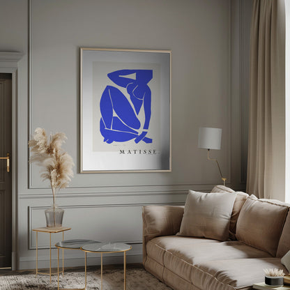 Artwork  Nudo Blu III 1952 Boarder -inches