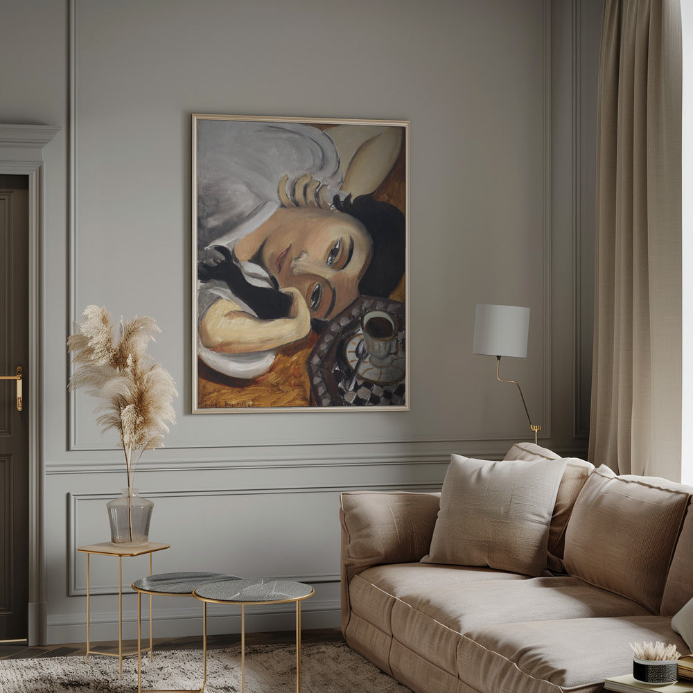 Artwork  Lorette Con Una Tazza Di Caffe 1916 -inches