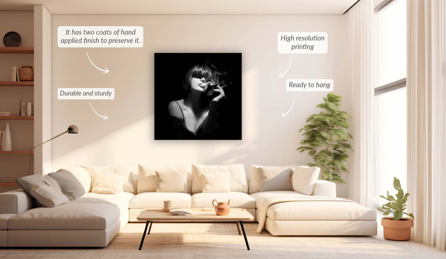 Fine Art Canvas-Mystery smoker-Wall Art Decor