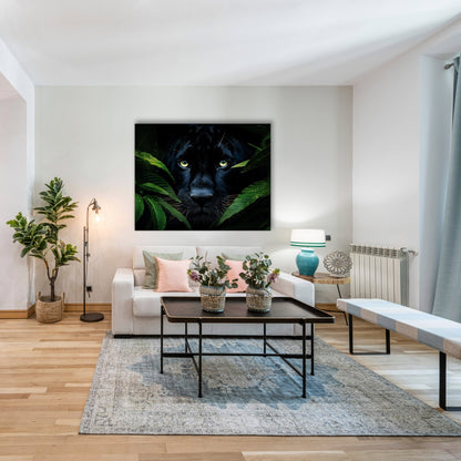 Wildlife Canvas Art - Rare Black Jaguar - Wall Decor-RGB Vanish Wall Artwork 0