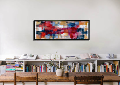 Burgoyne Abstract brushwork weaving-Large Canvas Wall art- Fine Art- RGB varnish