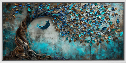 3D tree 72" x 36" Fine Art Canvas Print