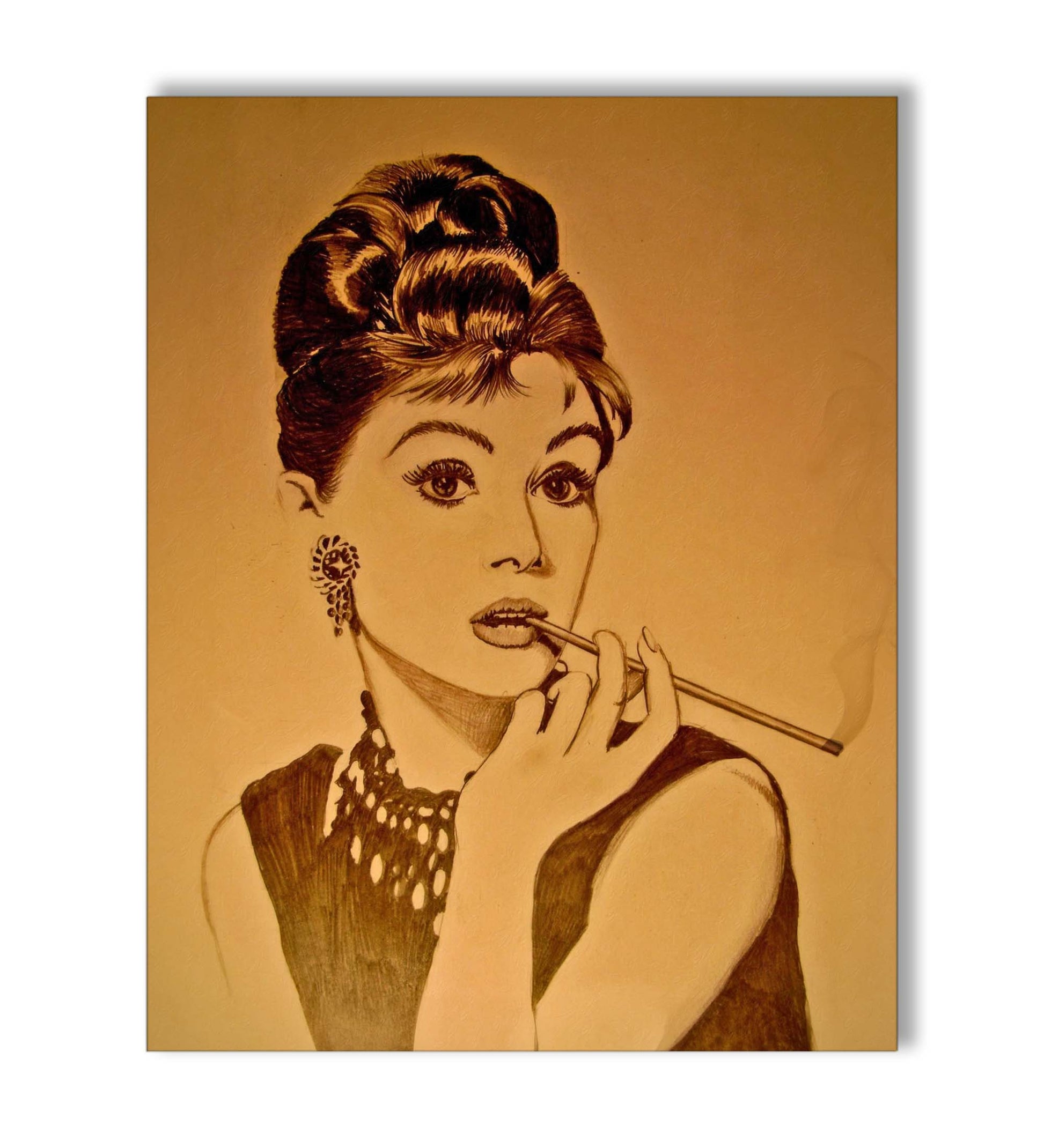 wal Art Audrey in Sepia