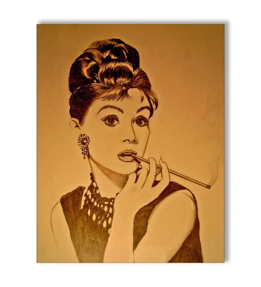 wal Art Audrey in Sepia