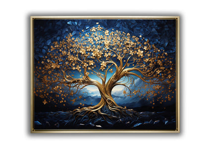 Fine art - Tree of Life canvas print- wall art with gold frame-GTAART.ca