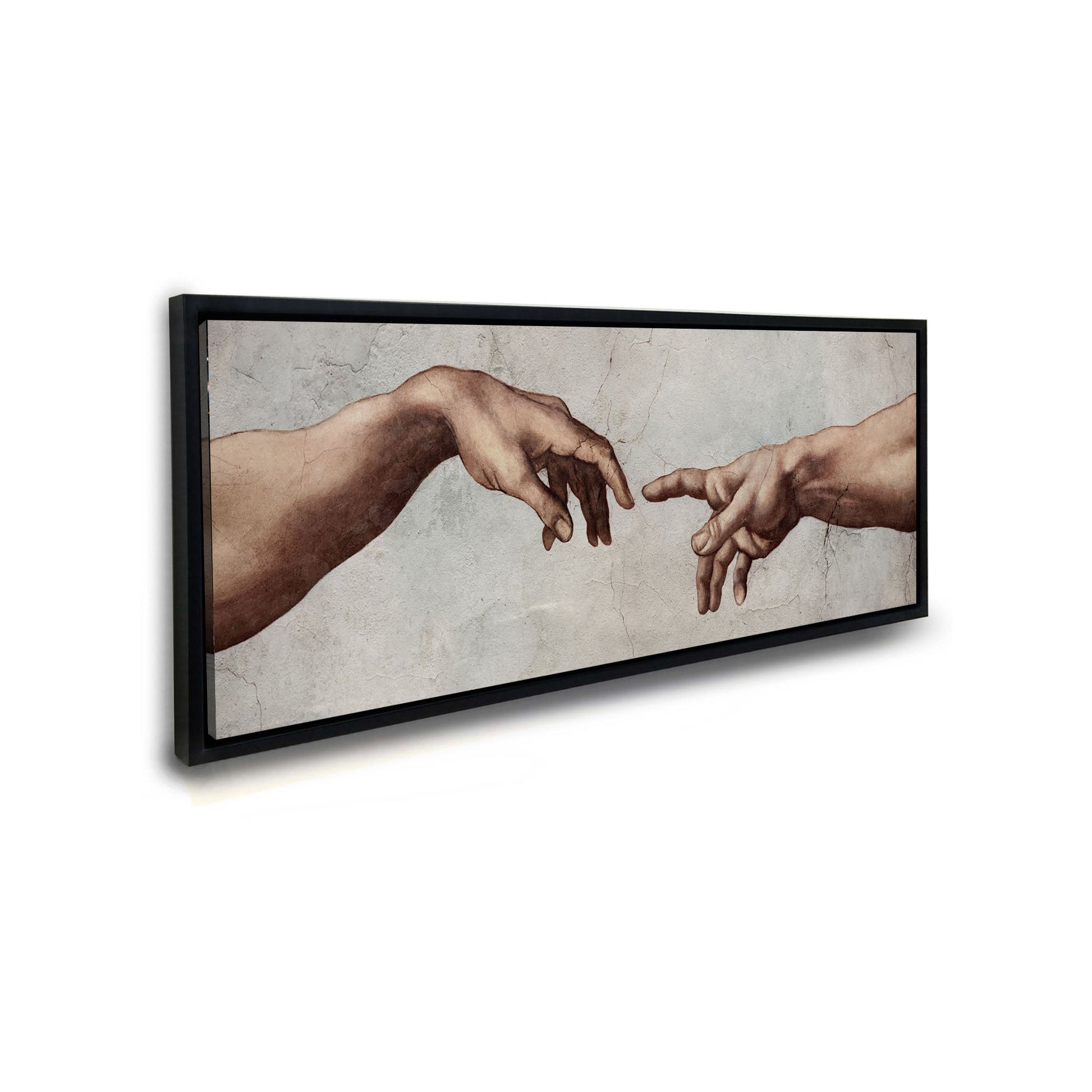 Michaelangelo's " Creation"-Christ Art in Black Frame 