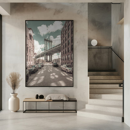  NEW YORK CITY Manhattan Bridge | urban vintage style Wall Artwork 0