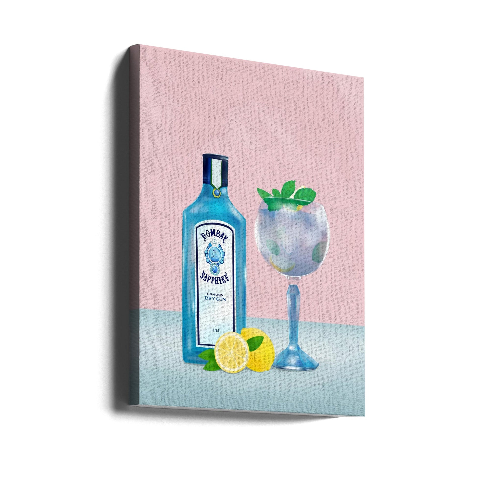  Gin Cocktail Wall Artwork Gallery Wrapped (Ready to Hang).Wall Decor dining Room
