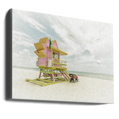  MIAMI BEACH Vintage Florida Flair Wall Artwork Gallery Wrapped (Ready to Hang)