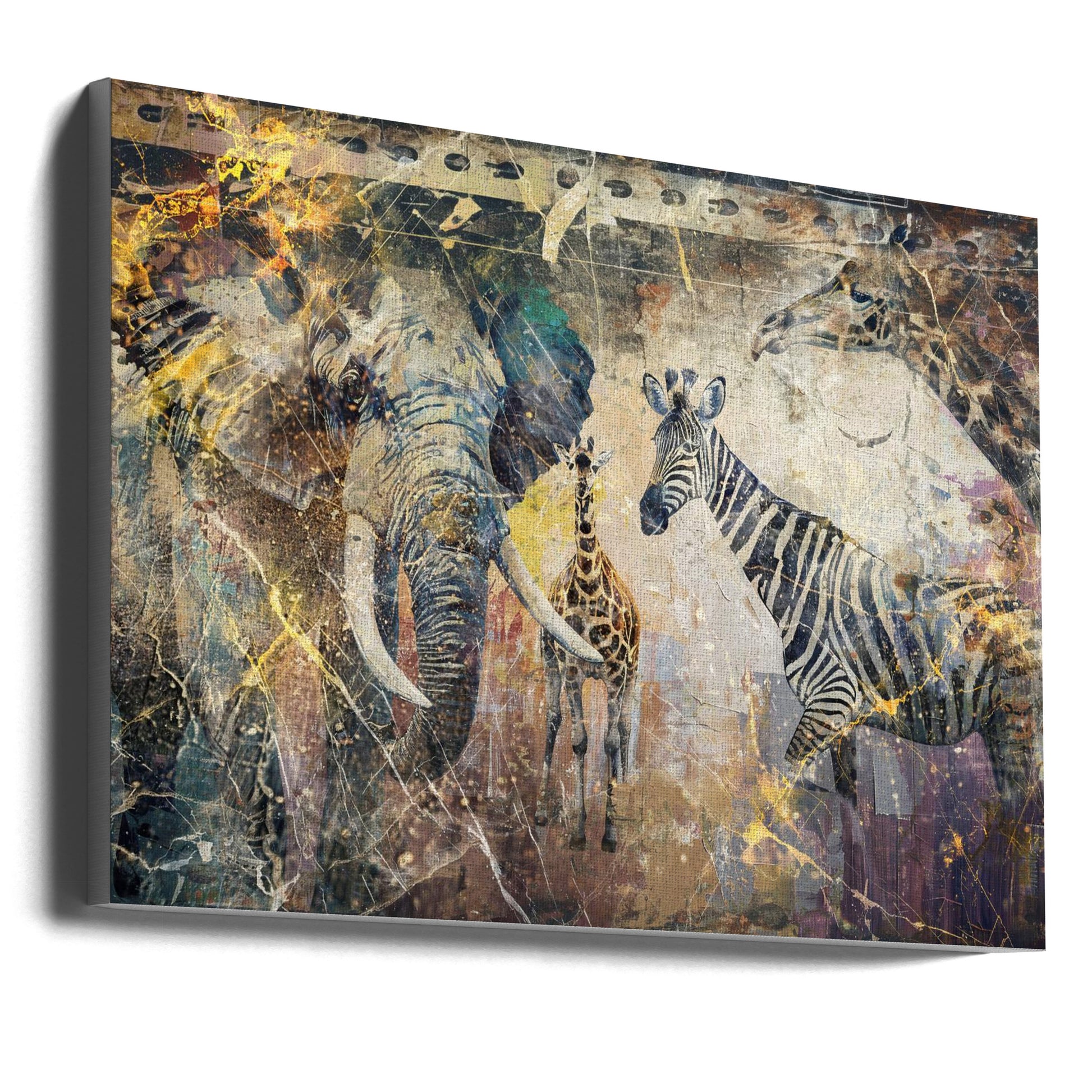  African Art Illustration Wallart 113 Wall Artwork Gallery Wrapped (Ready to Hang)