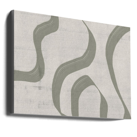 Abstract Art Canvas Print-wall-art-green-waves-no-2-36X24inches