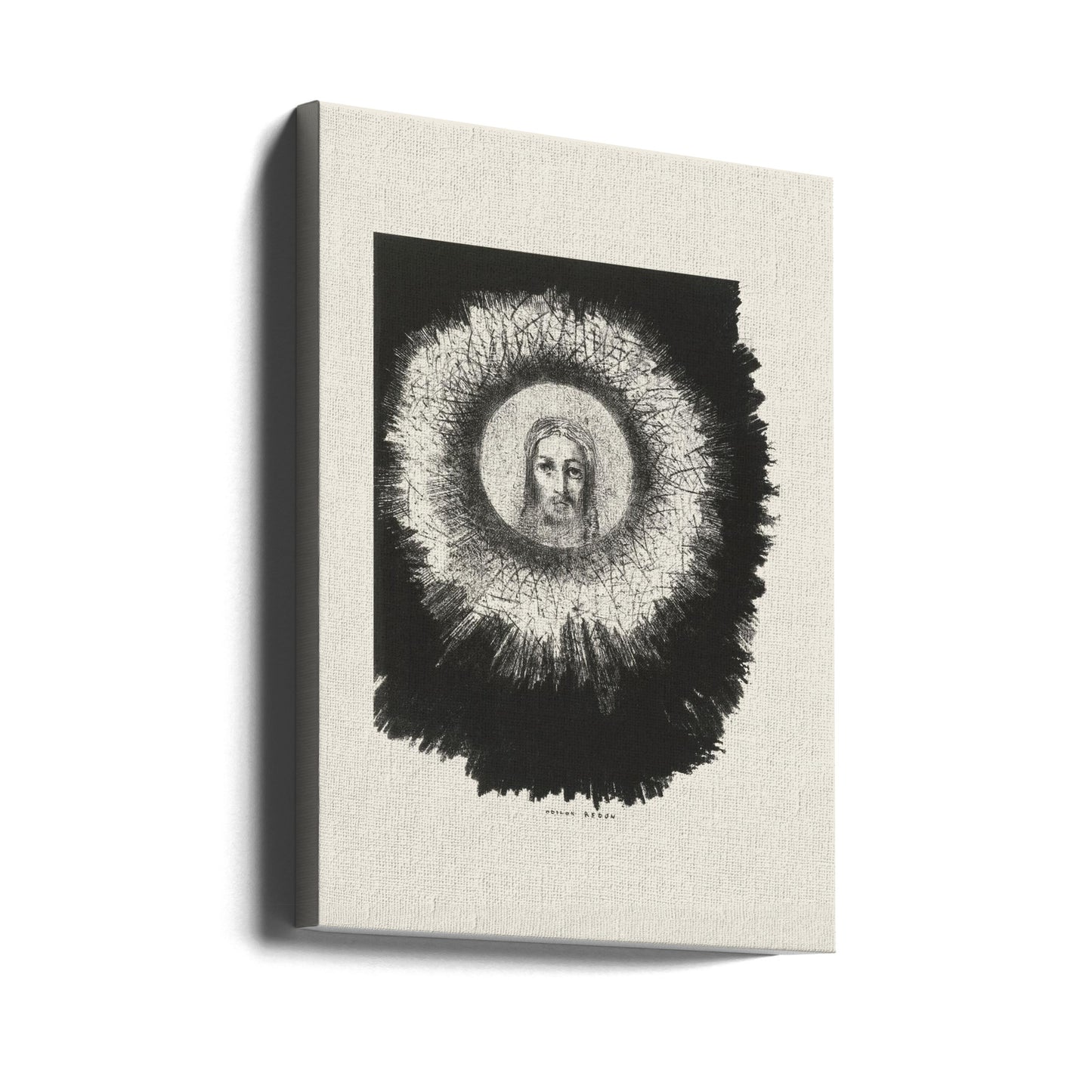 Abstract Art Canvas Print-wall-art-and-the-face-of-christ-shone-in-the-disk-of-the-sun-24X36